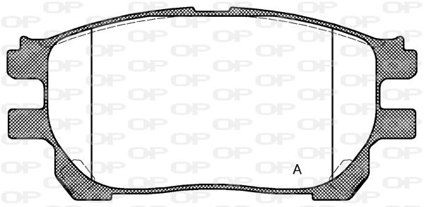 OPEN PARTS Комплект тормозных колодок, дисковый тормоз BPA1143.00